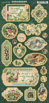 Graphic 45 chipboard woodland friends collection