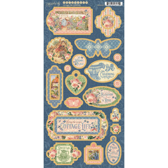 Graphic 45 Chipboard &ndash; Cottage Life Collection