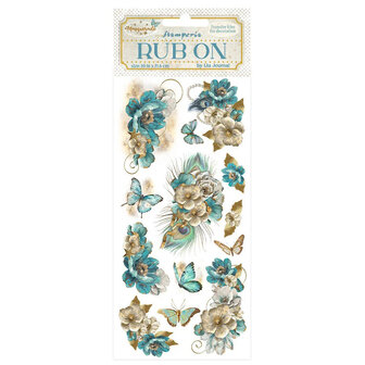 Stamperia rub on masquerade flowers