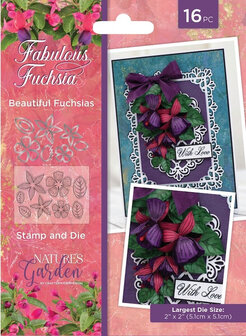 Nature's Garden &ndash; Fabulous Fuchsia &ndash; Clearstamp/Snijmal &ndash; Beautiful Fuchsias