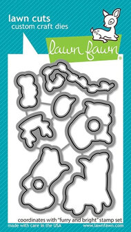 Lawn Fawn Furry and Bright snijmal kopen &ndash; stans jouw vrolijke hondenscene perfect uit