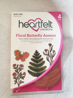 Heartfelt Creations Floral Butterfly Accents stempelset