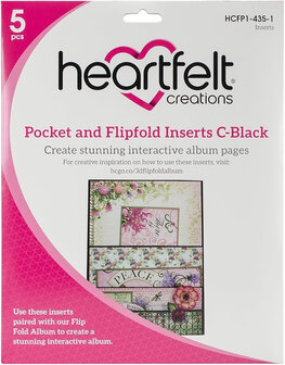 Heartfelt Creations Pocket and Flipfold Inserts C Black
