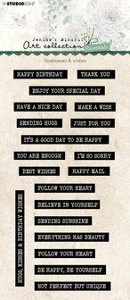 Jenine&rsquo;s Mindful Art &ndash; Sentiments &amp; Wishes stempelset