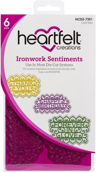 Ironwork Sentiments &ndash; Laatste kans op deze sierlijke woordensnijmallen