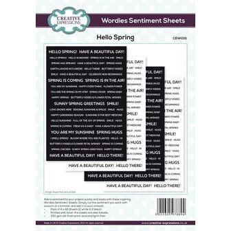 Creative Expressions Wordies Sentiments Sheets