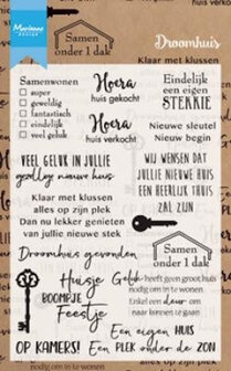 Marianne Design Clear Stamps &ndash; Samen onder &eacute;&eacute;n dak | Warme stempel voor liefde &amp; nieuw begin