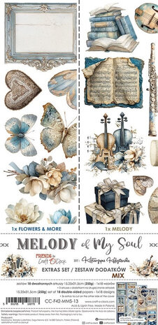 &ndash; Melody of My Soul Junk Journal Set | 18 vellen + extra knipelementen craft o clock 