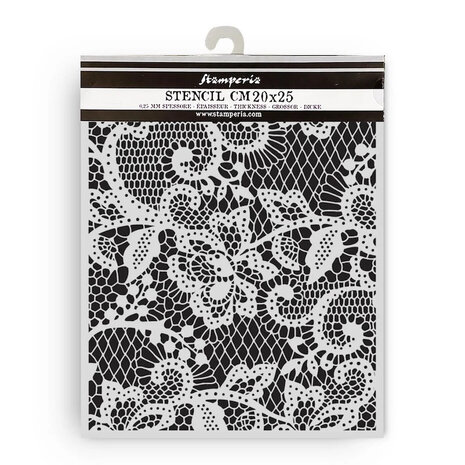 Stamperia Quiet Days Thick Stencil Floral Lace