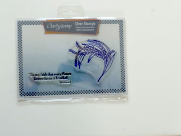 Clarity stamp lily of the valley plus verse stempelset