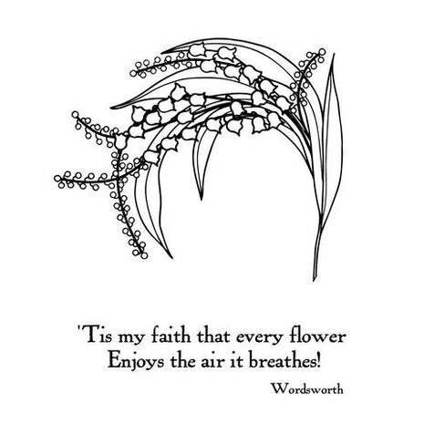 Clarity stamp lily of the valley plus verse stempelset