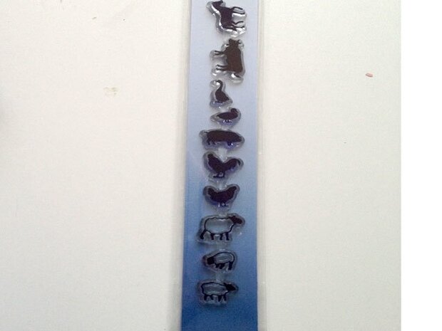 Clarity stamp WEE FARM ANIMALS STAMP & MASK KIT