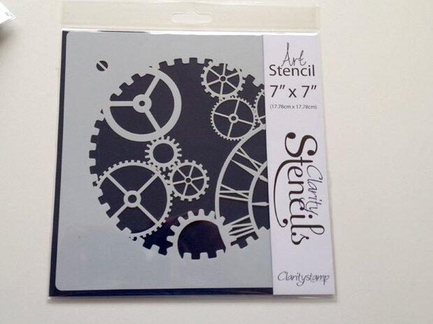 Clarity Stencil CLOCKWORK 7' X 7'