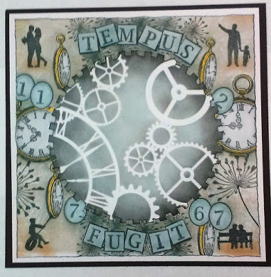 Clarity Stencil CLOCKWORK 7' X 7'