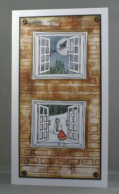 Clarity stamp Christmas mini set , window stempelset plus mask 26