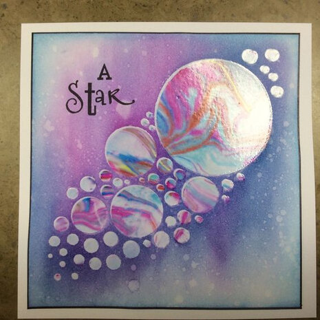 Clarity stencil JO'S BUBBLES 7" X 7"