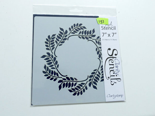 Clarity Stencil &ndash; Olive Branch Wreath