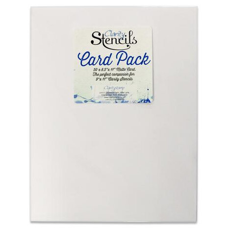 Clarity Stencil Card 8.5" x 11" &ndash; Pack van 50 vellen