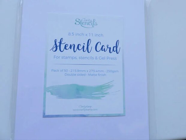 Clarity Stencil Card 8.5" x 11" &ndash; Pack van 50 vellen