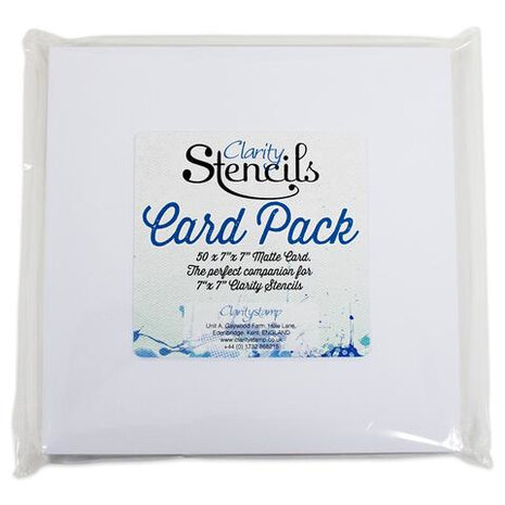 Clarity Stencil Card 7" x 7" &ndash; Pack van 50 vellen