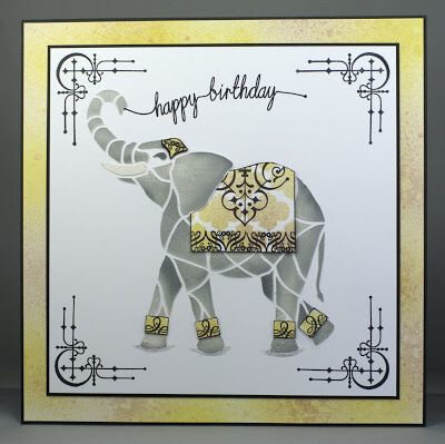 Clarity stencil Elephant 95 7"x7"