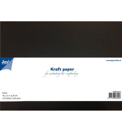 Joy kraft paper zwart maat 21x14,8cm