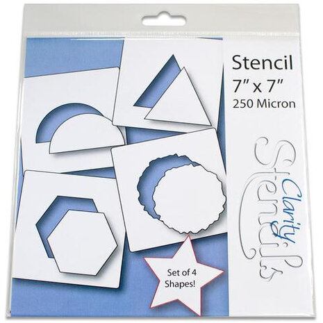Clarity Stencil 32 Framer Shapes Set 2 (7x7")