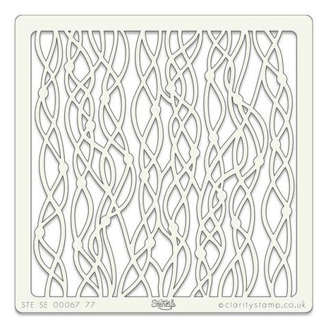 Clarity stencil SEAWEED 7  x 7"