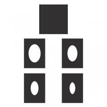 5x7 Layered Ovals Card zwart