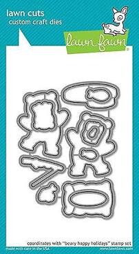 Lawn Fawn Beary Happy Holidays snijmal