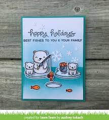 Lawn Fawn Beary Happy Holidays snijmal