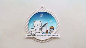 Lawn Fawn Beary Happy Holidays snijmal