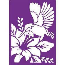 Gemini 3D Embossingfolder &ndash; Hummingbird (5x7") + 2 Stencils