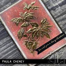 Sizzix 3 d Embossing folder texture fades mini poinsettia