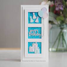 Slimline Collection Stitched Retangle Aperture Trio