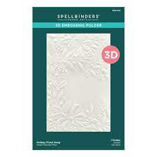 Spellbinders 3 D Embossing folder - Holiday Floral Swag