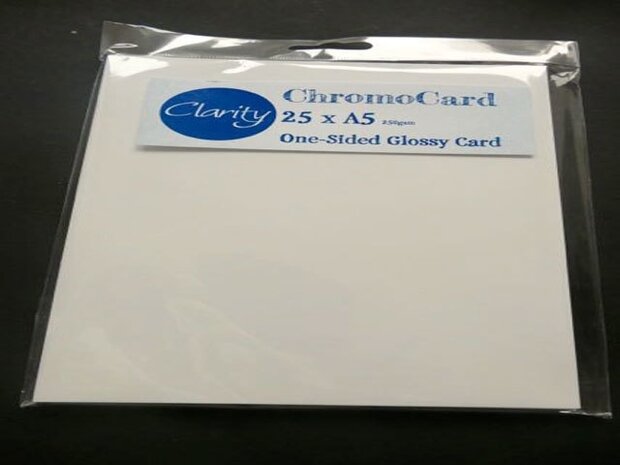 Clarity Card &ndash; Chromo One Sided Glossy Card (25 stuks, 350 gsm)