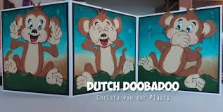 Dutch Doobadoo card stencil aapjes