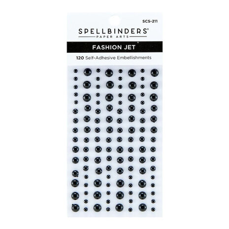 Spellbinders zwarte parels &ndash; Jet Pearl Dots