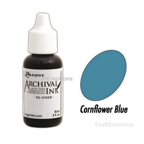 Ranger Archival ink pad re-inker Cornflower blue