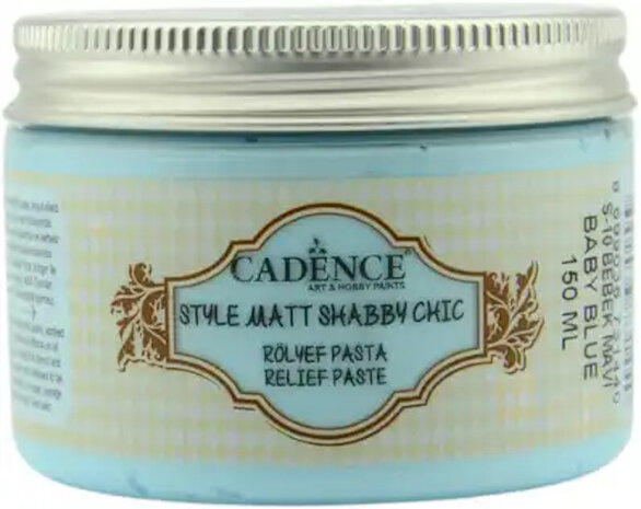 Cadence Shabby Chic Relief Pasta &ndash; Babyblauw