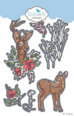 Elizabeth craft design clearstamp en outline die prosperity