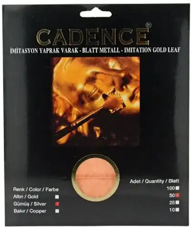 Cadence Imitation Metal Leaf &ndash; Zilver