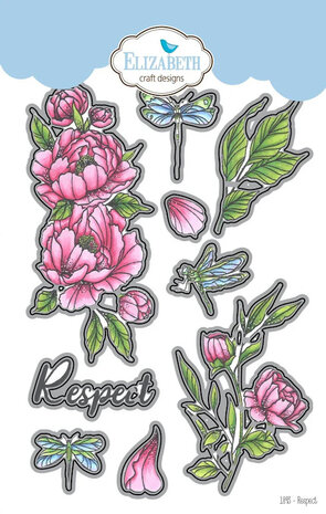 Elizabeth craft design stempel en die set respect
