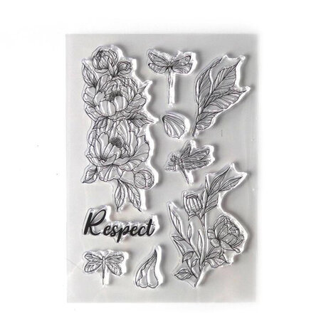 Elizabeth craft design stempel en die set respect