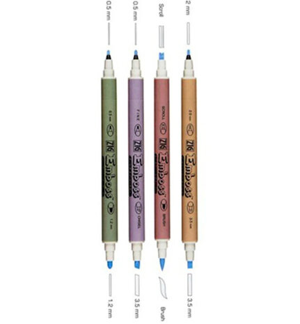 ZIG Emboss Twin Tip Markers kopen &ndash; Schrijven, tekenen &amp; embossen in &eacute;&eacute;n set