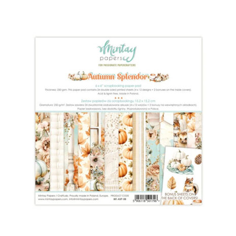 Mintay Paper Pad Autumn Splendor 6x6"7de magie van de herfst op papier