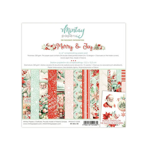 Mintay  - paper pad   6x6 - Merry  en  Joy 