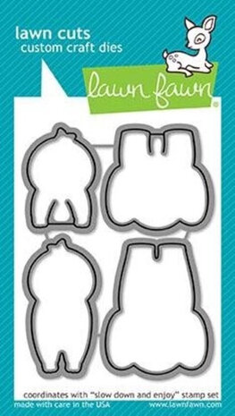 Lawn Fawn Slow Down and Enjoy bundel &ndash; stempel + snijmal met relaxte vibes