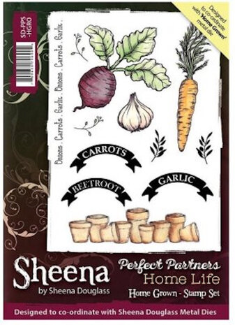 Home Grown snijmal en stempelset &ndash; huiselijke creaties uit eigen tuin